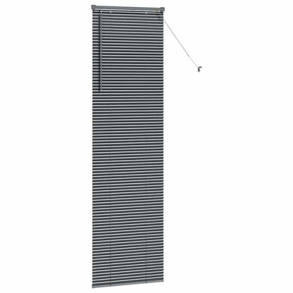 Fensterjalousie mit Vorhängen Manuell Dunkelgrau Aluminium