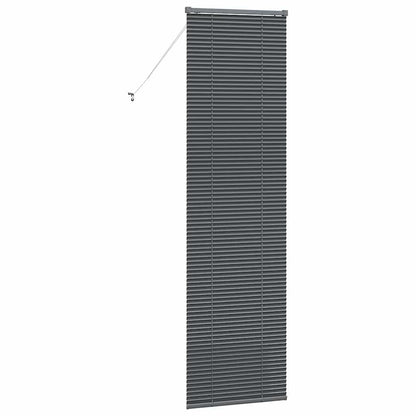 Fensterjalousie mit Vorhängen Manuell Dunkelgrau Aluminium