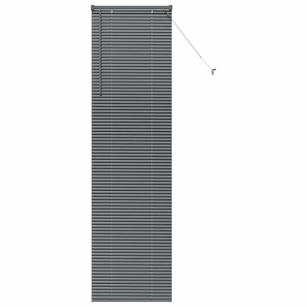 Fensterjalousie mit Vorhängen Manuell Dunkelgrau Aluminium