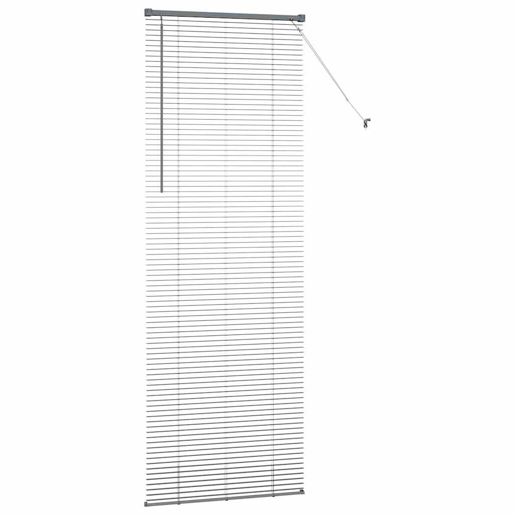 Fensterjalousie mit Vorhängen Manuell Dunkelgrau Aluminium