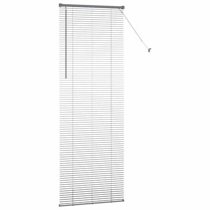 Fensterjalousie mit Vorhängen Manuell Dunkelgrau Aluminium