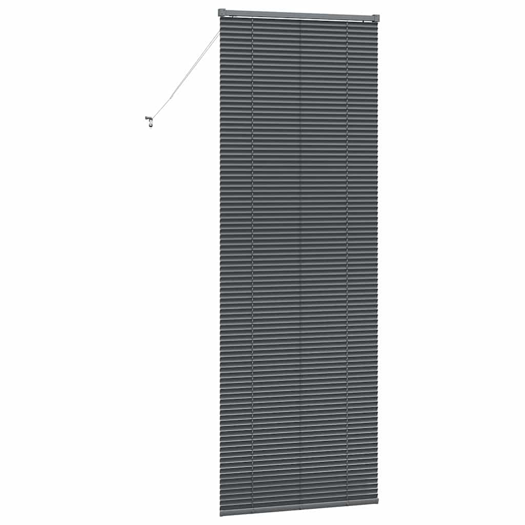 Fensterjalousie mit Vorhängen Manuell Dunkelgrau Aluminium