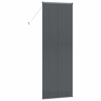 Fensterjalousie mit Vorhängen Manuell Dunkelgrau Aluminium