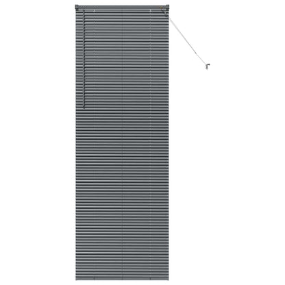 Fensterjalousie mit Vorhängen Manuell Dunkelgrau Aluminium