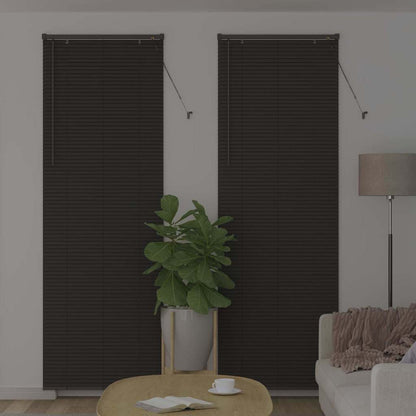Fensterjalousie mit Vorhängen Manuell Dunkelgrau Aluminium