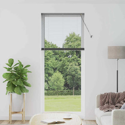 Fensterjalousie mit Vorhängen Manuell Dunkelgrau Aluminium