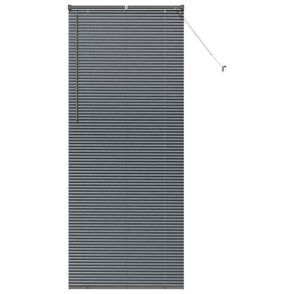 Fensterjalousie mit Vorhängen Manuell Dunkelgrau Aluminium