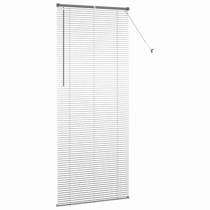 Fensterjalousie mit Vorhängen Manuell Dunkelgrau Aluminium