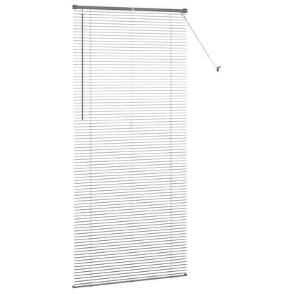 Fensterjalousie mit Vorhängen Manuell Dunkelgrau Aluminium