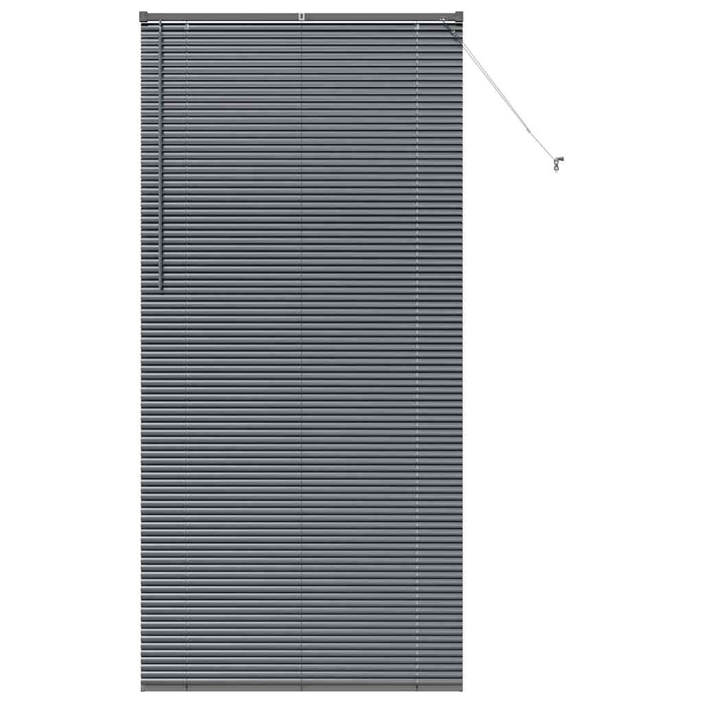 Fensterjalousie mit Vorhängen Manuell Dunkelgrau Aluminium