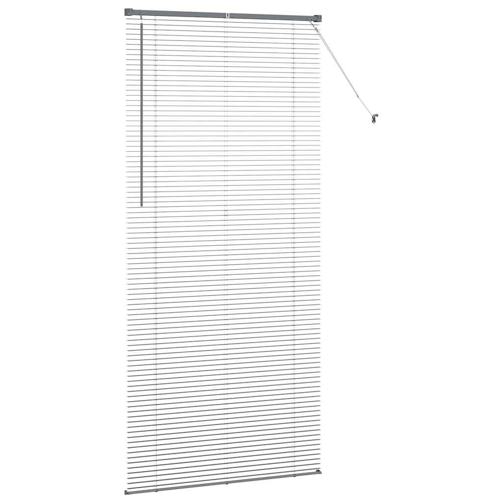 Fensterjalousie mit Vorhängen Manuell Dunkelgrau Aluminium