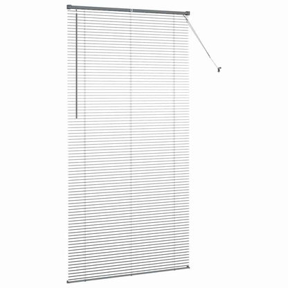 Fensterjalousie mit Vorhängen Manuell Dunkelgrau Aluminium