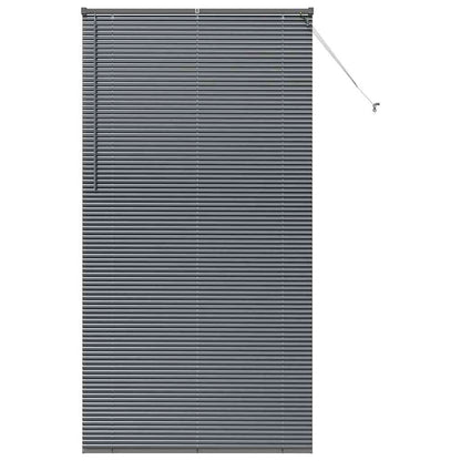 Fensterjalousie mit Vorhängen Manuell Dunkelgrau Aluminium