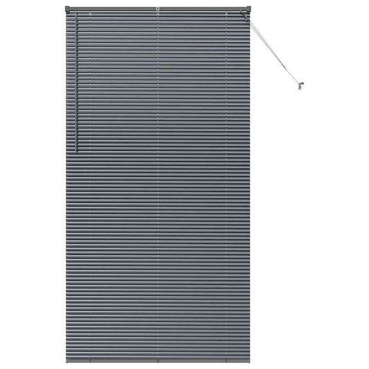 Fensterjalousie mit Vorhängen Manuell Dunkelgrau Aluminium