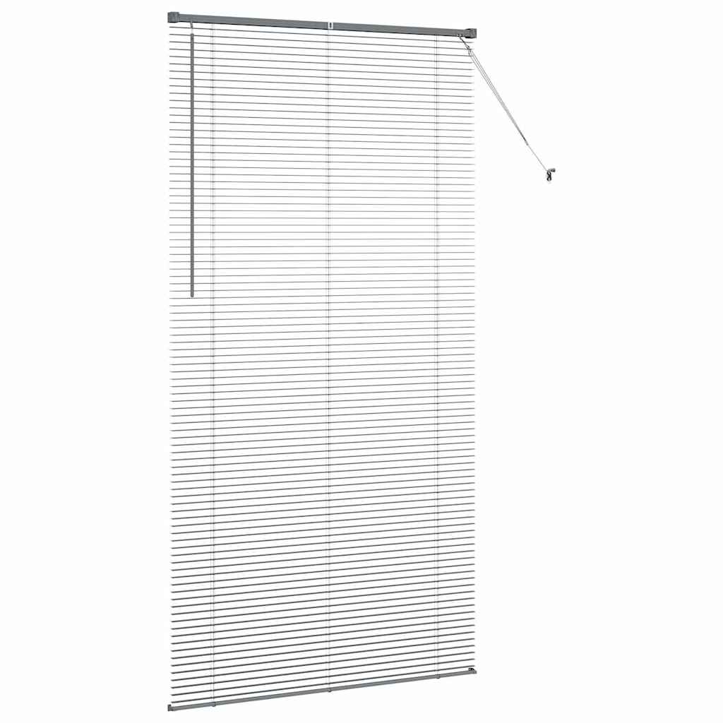 Fensterjalousie mit Vorhängen Manuell Dunkelgrau Aluminium