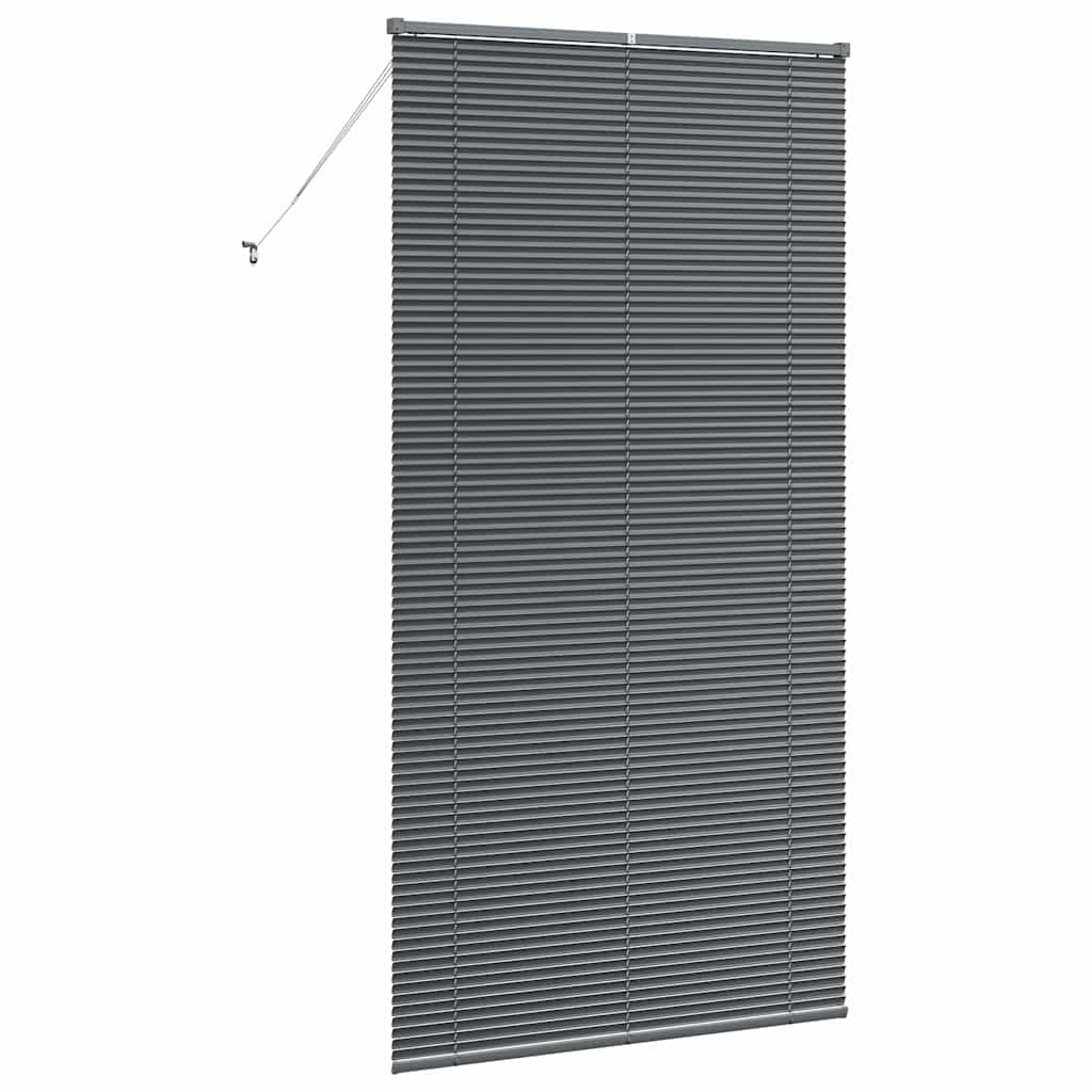 Fensterjalousie mit Vorhängen Manuell Dunkelgrau Aluminium