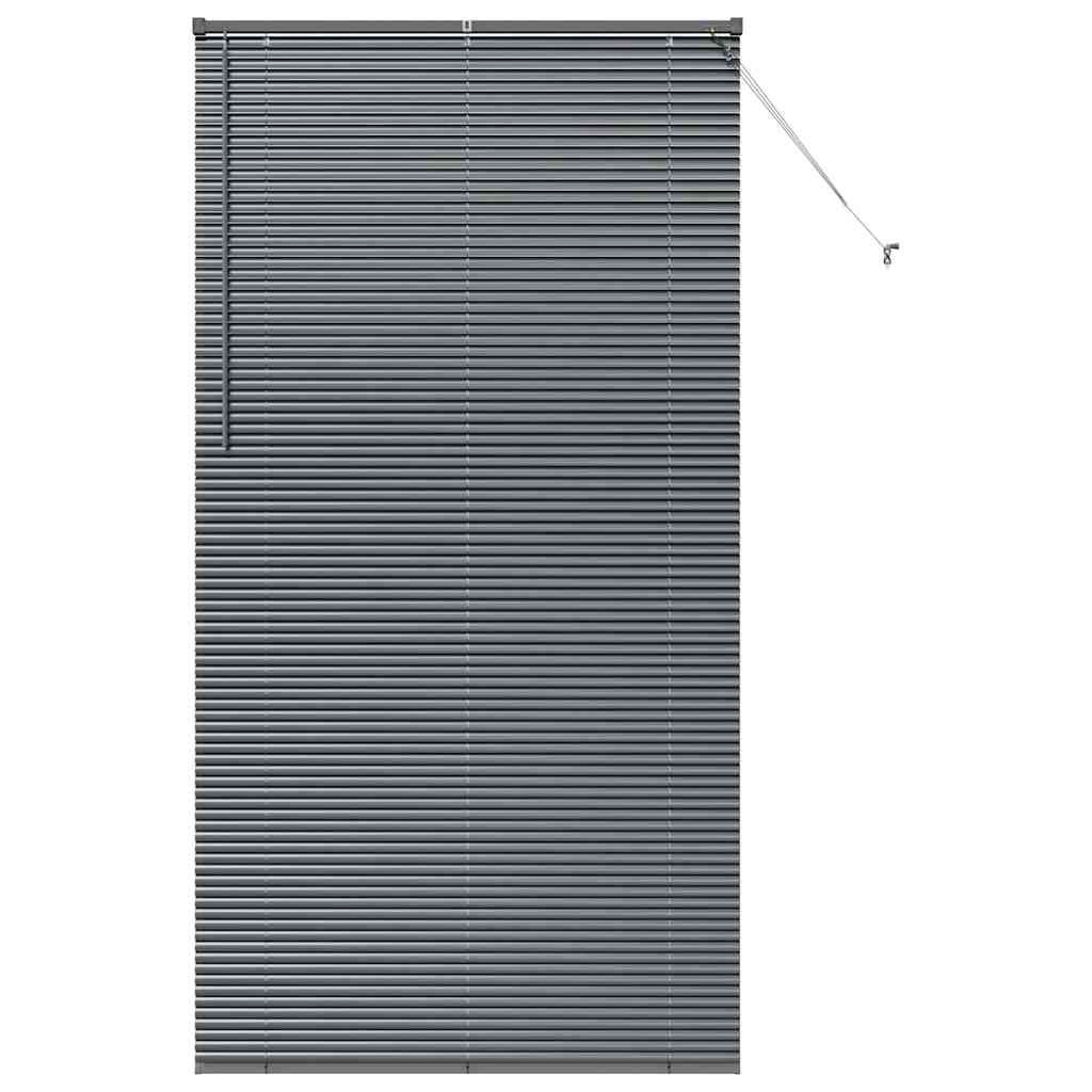 Fensterjalousie mit Vorhängen Manuell Dunkelgrau Aluminium