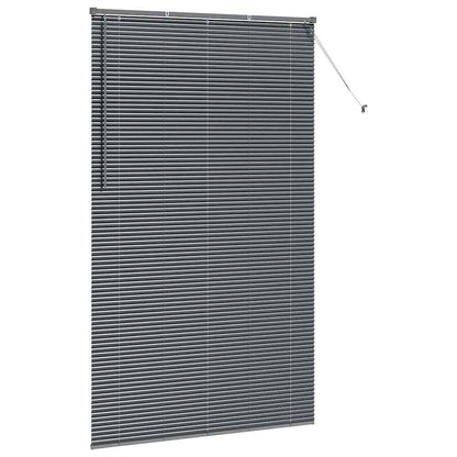 Fensterjalousie mit Vorhängen Manuell Dunkelgrau Aluminium