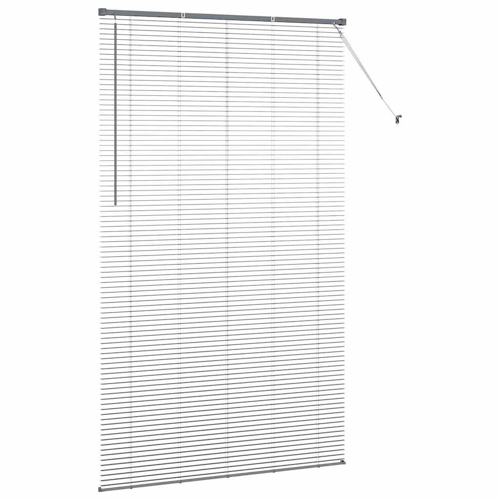 Fensterjalousie mit Vorhängen Manuell Dunkelgrau Aluminium