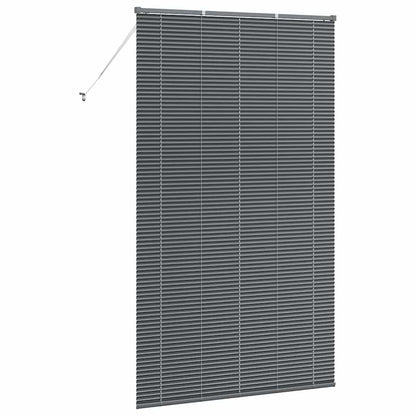Fensterjalousie mit Vorhängen Manuell Dunkelgrau Aluminium