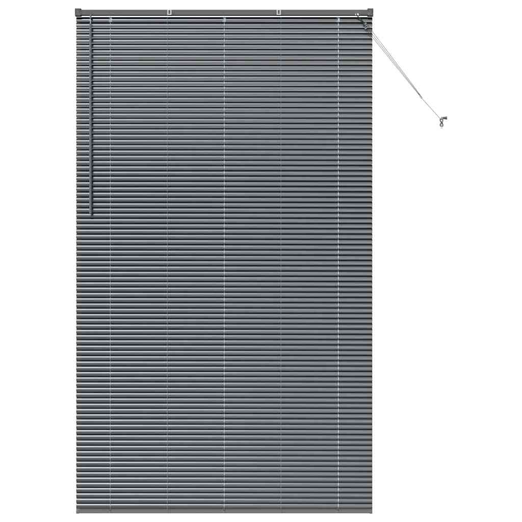 Fensterjalousie mit Vorhängen Manuell Dunkelgrau Aluminium