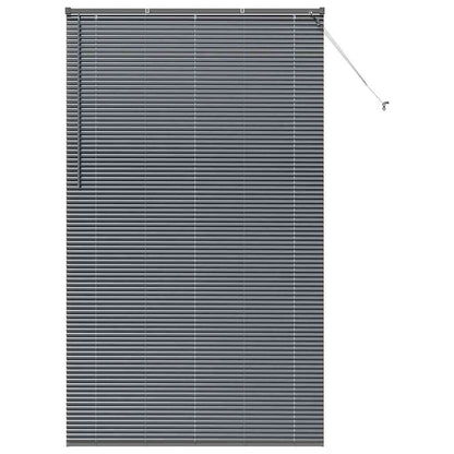 Fensterjalousie mit Vorhängen Manuell Dunkelgrau Aluminium