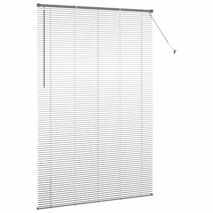 Fensterjalousie mit Vorhängen Manuell Dunkelgrau Aluminium