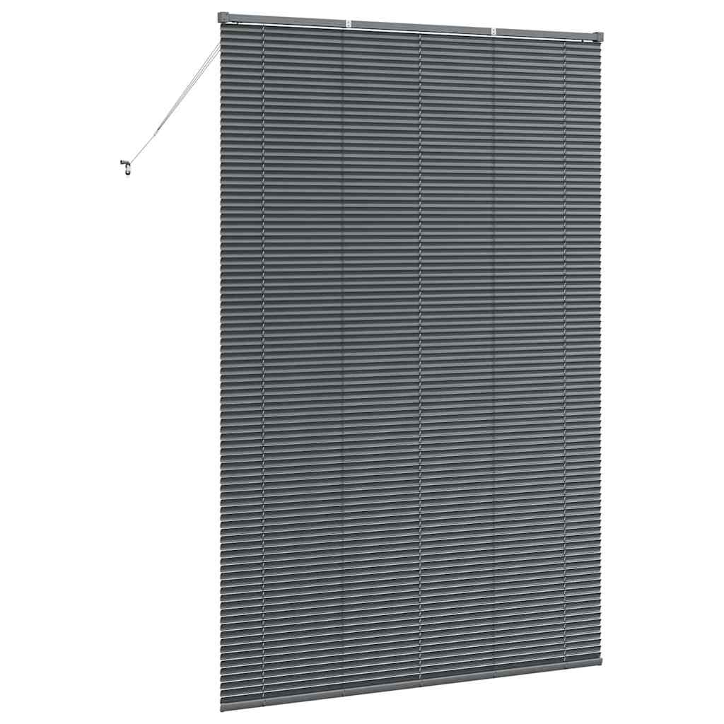 Fensterjalousie mit Vorhängen Manuell Dunkelgrau Aluminium