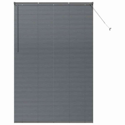 Fensterjalousie mit Vorhängen Manuell Dunkelgrau Aluminium