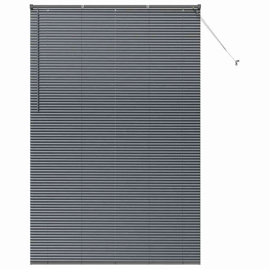 Fensterjalousie mit Vorhängen Manuell Dunkelgrau Aluminium