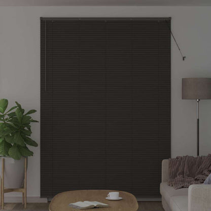 Fensterjalousie mit Vorhängen Dunkelgrau Aluminium