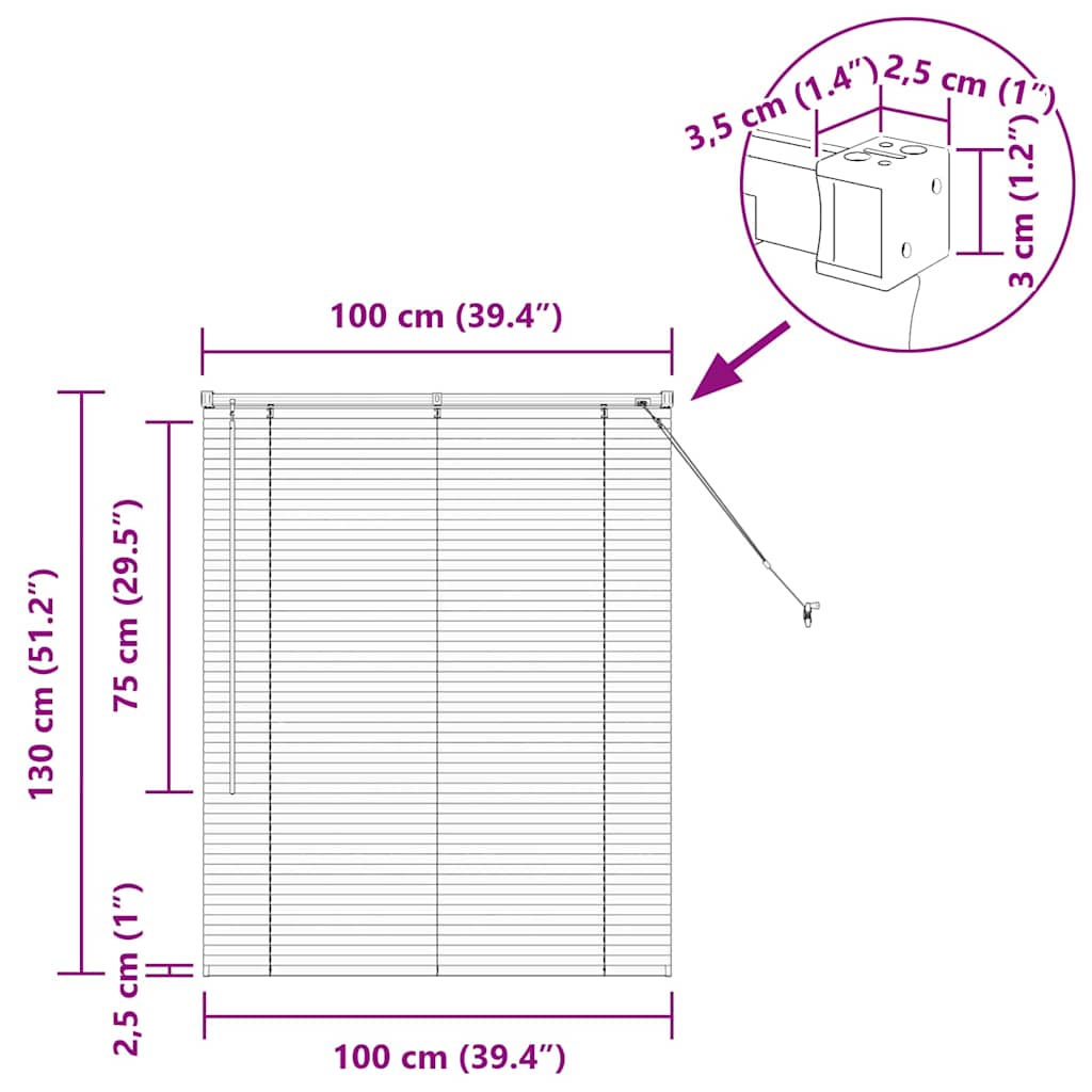 Fensterjalousie mit Vorhängen Schwarz Aluminium