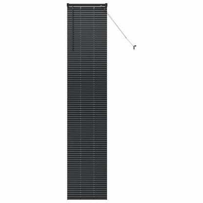 Fensterjalousie mit Vorhängen Schwarz Aluminium