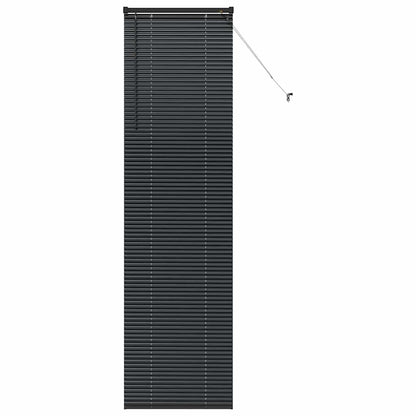 Fensterjalousie mit Vorhängen Schwarz Aluminium