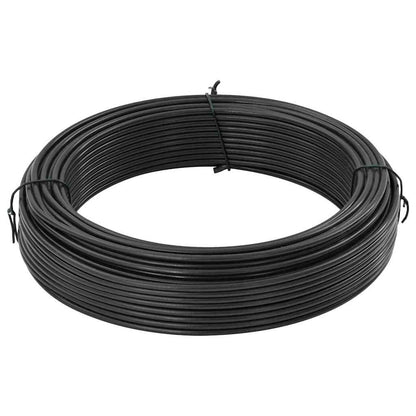 Zaunbindedraht Anthrazit 80 m PVC-beschichteter Stahl
