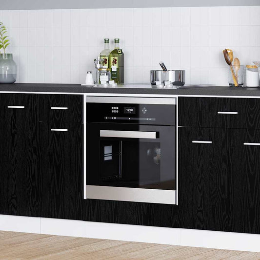 Backofen-Schrank Schwarze Eiche 60 x 46 x 81.5 cm Holzwerkstoff