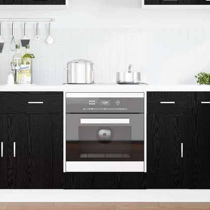 Backofen-Schrank Schwarze Eiche 60 x 46 x 81.5 cm Holzwerkstoff