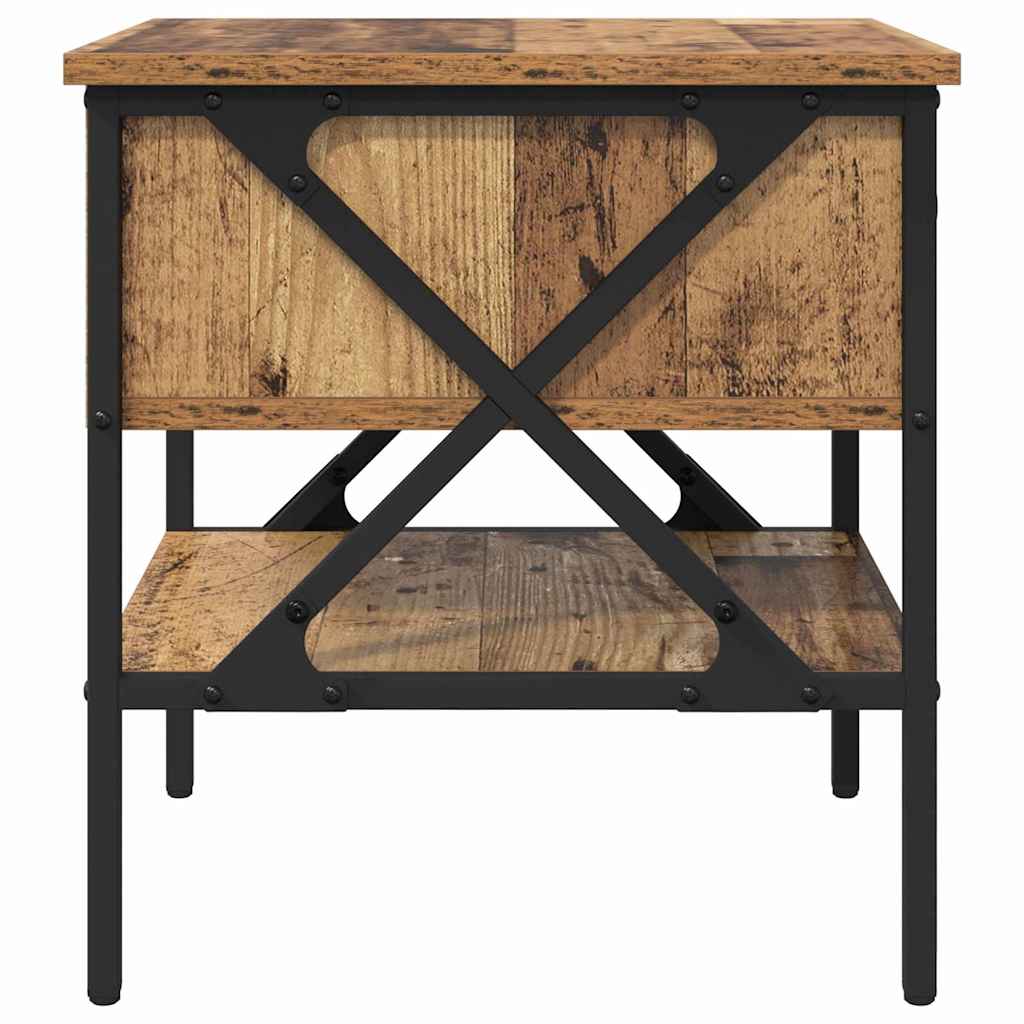 Nachttisch 2 pcs Altholz 40 x 42 x 45 cm Schichtholz und Metall