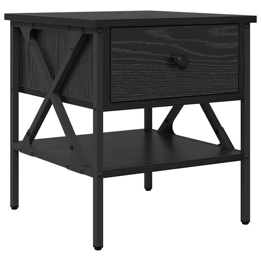 Nachttisch mit Schubladen Schwarze Eiche 40 x 42 x 45 cm