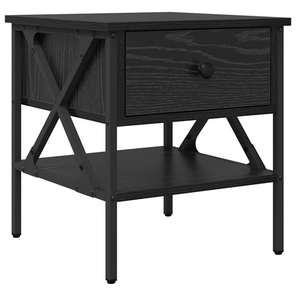 Nachttisch mit Schubladen 2 pcs Schwarze Eiche 40 x 42 x 45 cm
