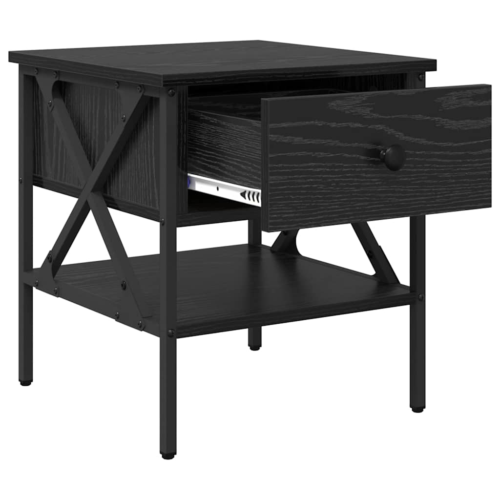 Nachttisch mit Schubladen 2 pcs Schwarze Eiche 40 x 42 x 45 cm