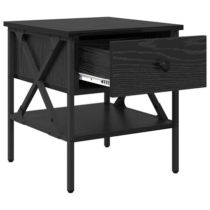 Nachttisch mit Schubladen 2 pcs Schwarze Eiche 40 x 42 x 45 cm