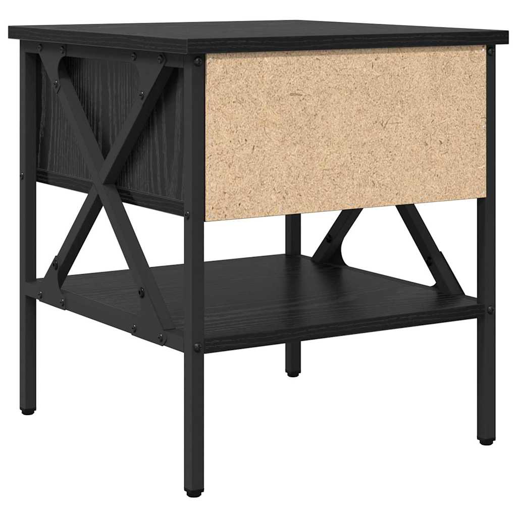 Nachttisch mit Schubladen 2 pcs Schwarze Eiche 40 x 42 x 45 cm