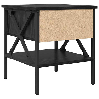 Nachttisch mit Schubladen 2 pcs Schwarze Eiche 40 x 42 x 45 cm
