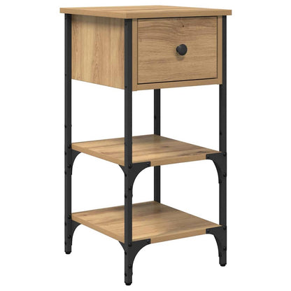 Nachttisch 2 pcs Eiche handwerklich 34 x 36 x 70 cm