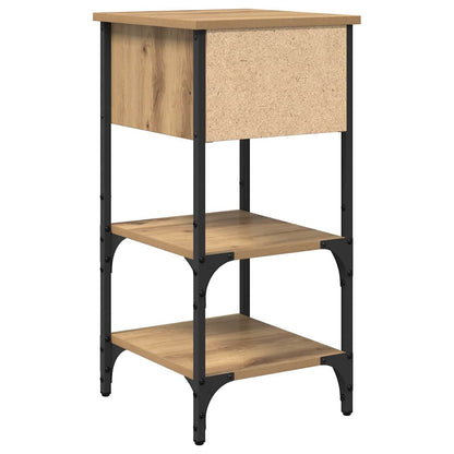 Nachttisch 2 pcs Eiche handwerklich 34 x 36 x 70 cm