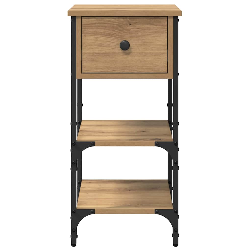 Nachttisch 2 pcs Eiche handwerklich 34 x 36 x 70 cm