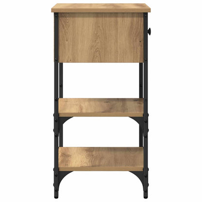 Nachttisch 2 pcs Eiche handwerklich 34 x 36 x 70 cm