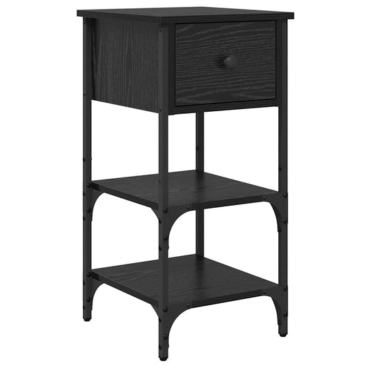 Nachttisch mit Schubladen Schwarze Eiche 34 x 36 x 70 cm