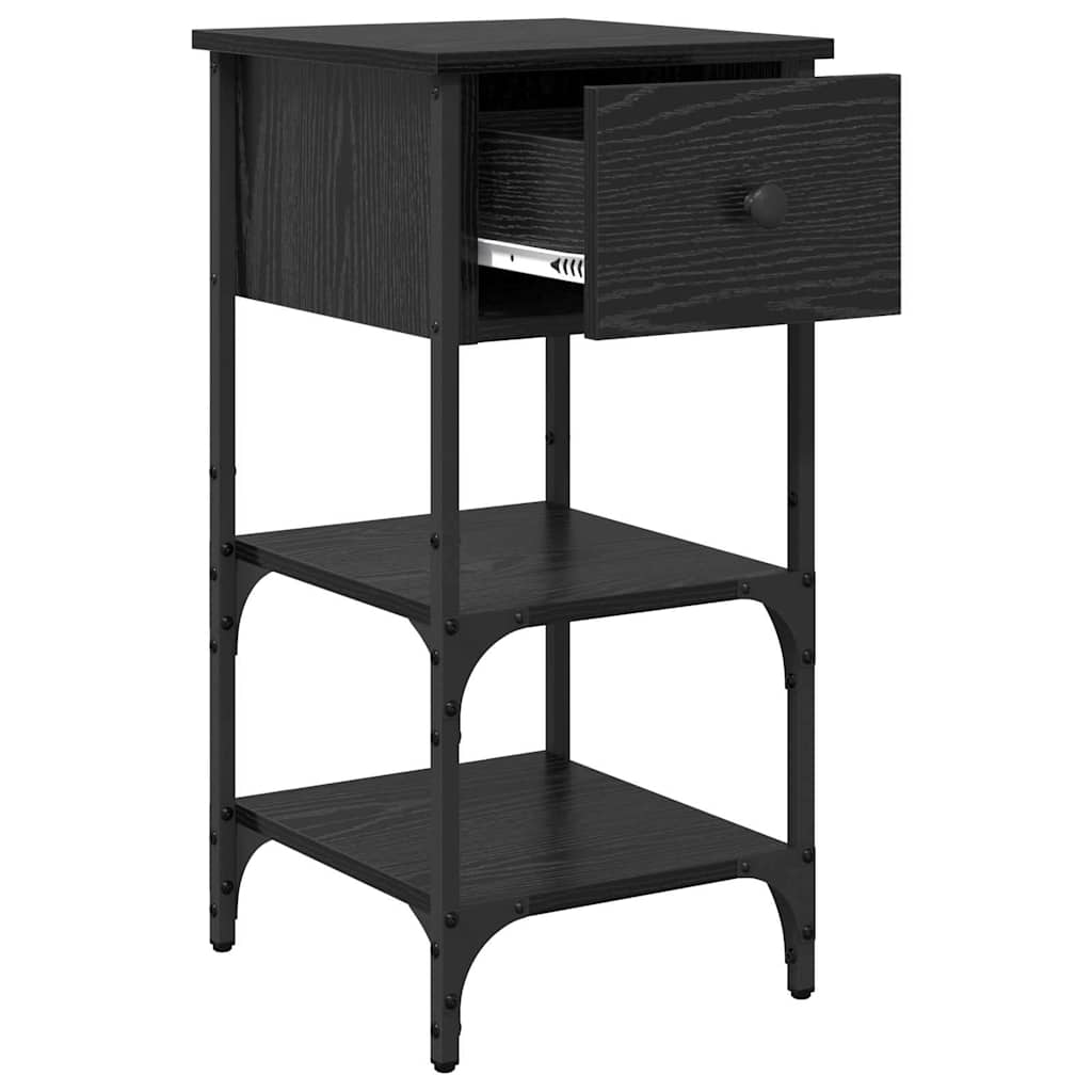 Nachttisch mit Schubladen 2 pcs Schwarze Eiche 34 x 36 x 70 cm